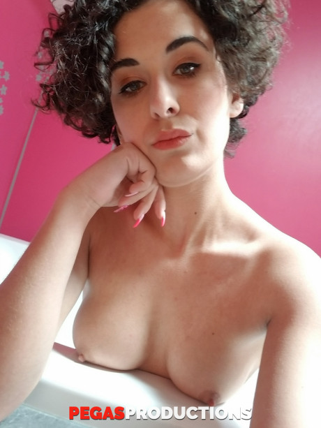 Curly-haired nerd Victoria Brennan gets butt poked in the bathroom