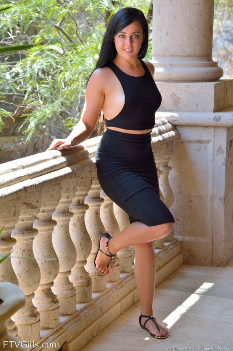 Pantyless stunner in a tight dress Whitney flashes her booty & snatch in public