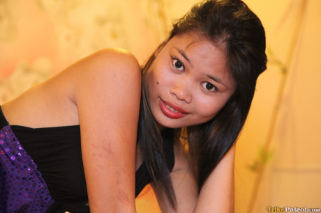 Alluring Filipina girl GF chick Alona showing off her attractive tits & her bushy vagina