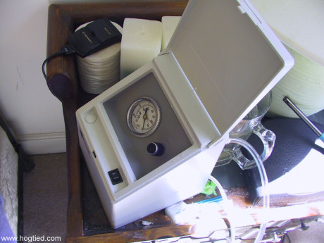 Slave slut GF lady Butter gets bound, ball-gagged & has her melons pumped in BDSM action