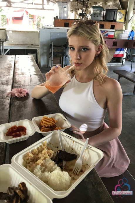 Gf Amanda Riley shows her giant breasts & cunt in public in a compilation