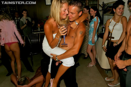 Horny European women get drunk and enjoy a full on fuck fest party