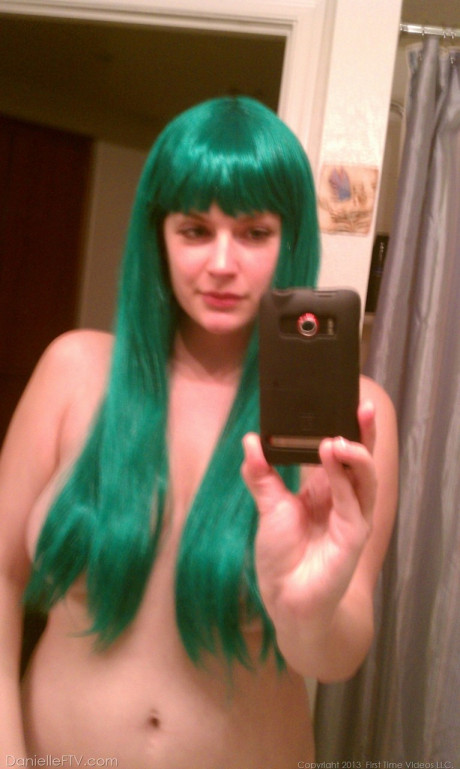 Amateur whore gf chick Danielle takes safe for work self shots around her house