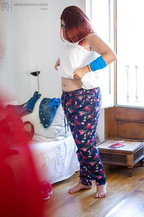 Overweight female Leticia caught on camera getting dressed by peeping tom