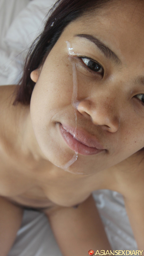 Horny oriental amateur On gets a messy POV bushy twat fuck and spunk facial