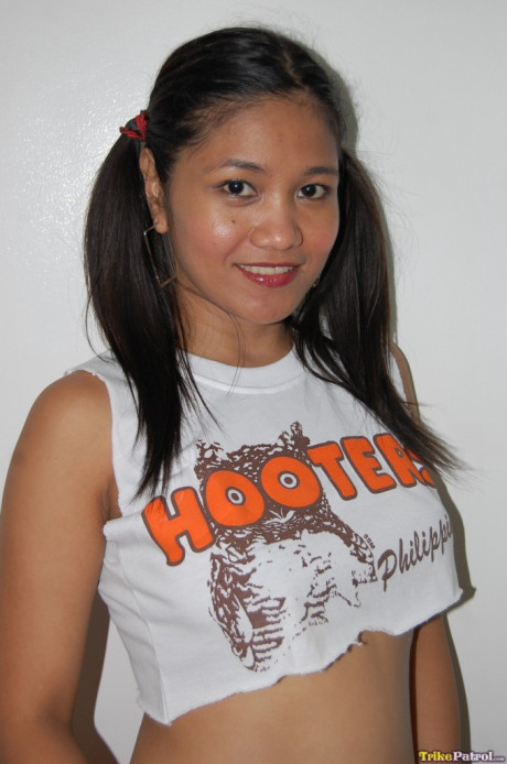 Adorable amateur young Natasha shows her nice titties & swallows a large boner