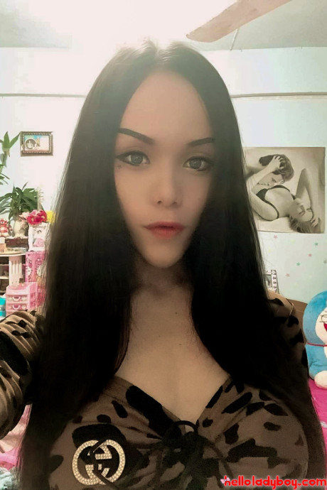 Sexy chinese transsexual shows her uncut penis & her cute legs in a hot compilation